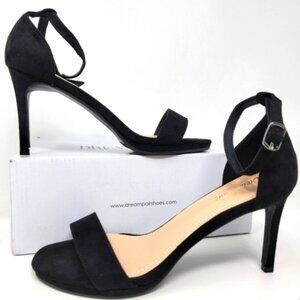 Black Suede Ankle Strap Heel/Pump Size 8 (NIB)